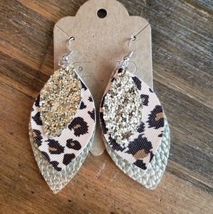 Faux leather earrings